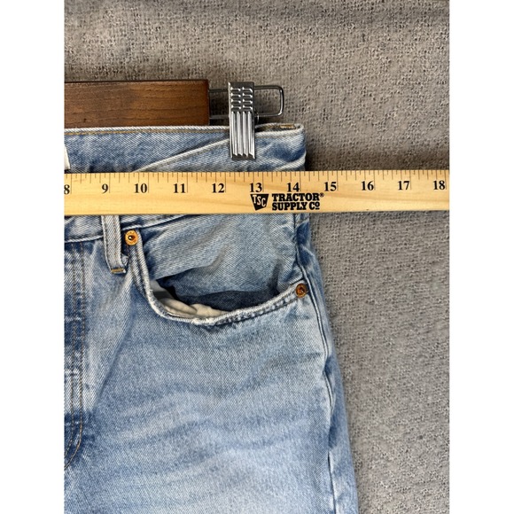 RE/DONE High Rise Stove Pipe Jeans Light Wash Straight Button Fly Jeans Size 27 - Picture 6 of 13